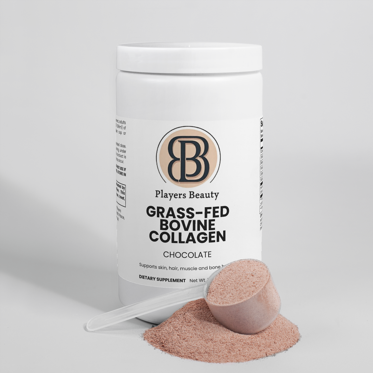 Players Beauty Grass-Fed Bovine Collagen Powder (Chocolate)