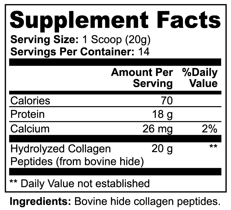 Players Beauty Unflavored Grass-Fed Bovine Collagen Powder