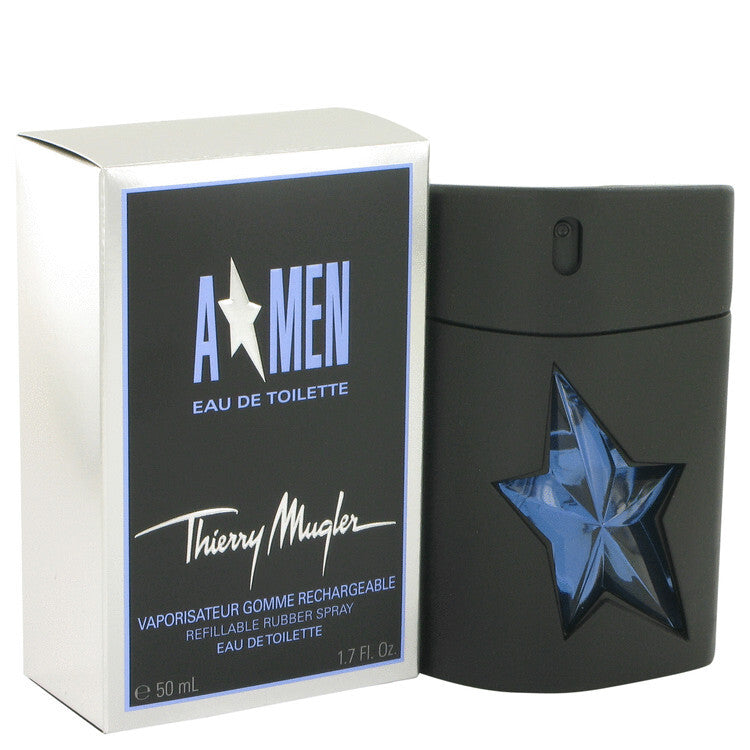 Angel by Thierry Mugler Eau De Toilette Spray Refillable (Rubber Flask) 1.7 oz (Men)