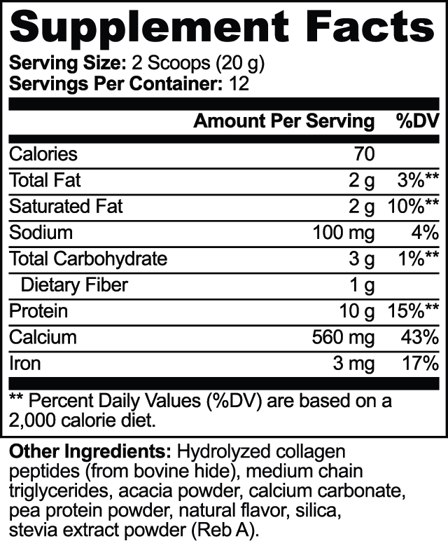 Players Beauty Grass-Fed Bovine Collagen Creamer (Vanilla)
