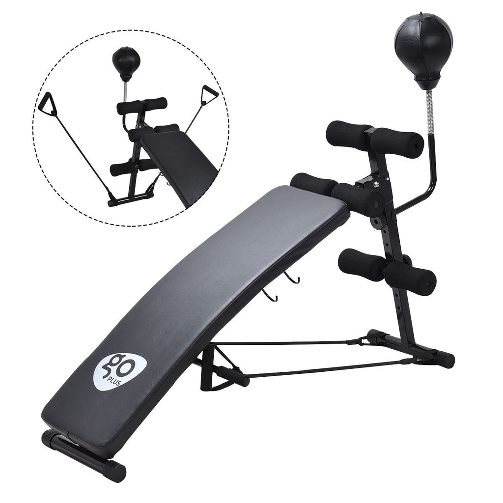 Adjustable Incline Curved Workout Fitness Sit Up Bench