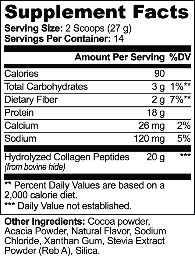 Players Beauty Grass-Fed Bovine Collagen Powder (Chocolate)