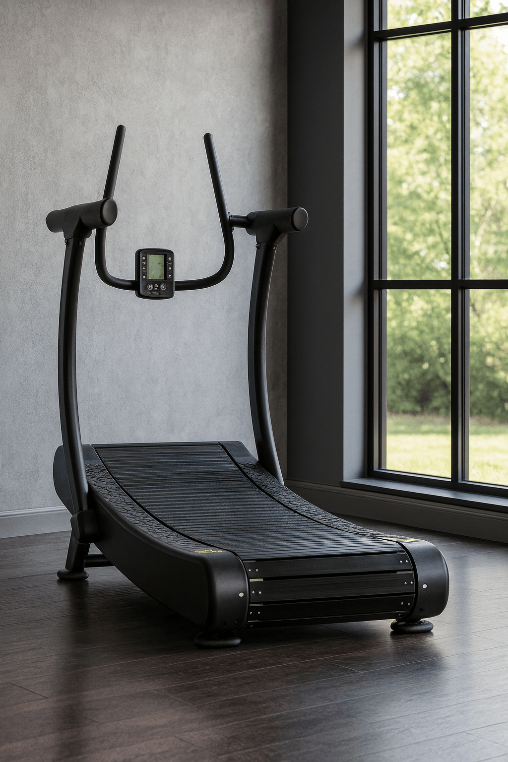 R1000 Curved Resistance Treadmill Self Powered Magnetic Resistance 8 Level Exclusive Deck Design